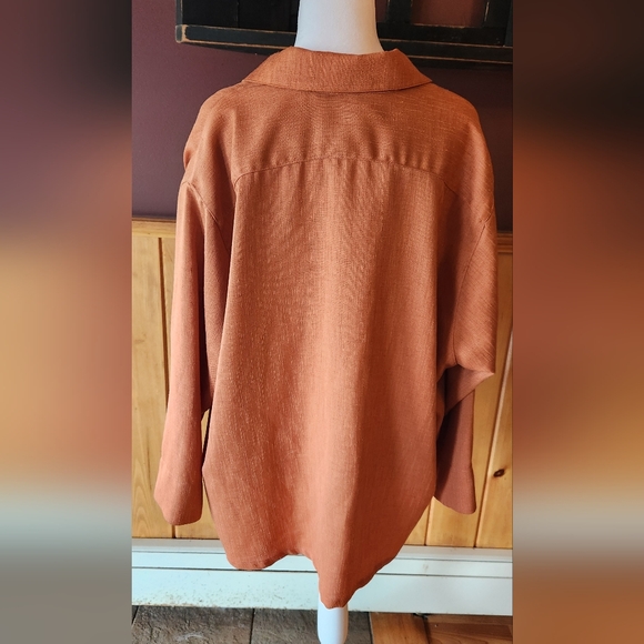 CAROLE TOMPKINS The Big Shirt Pumpkin Button Up Vintage - Picture 2 of 8